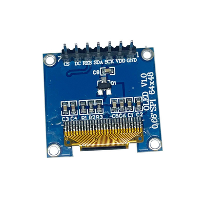 I2C SPI 0.66 Inch PMOLED Display Module , With PCBA 64x48 Resolution,  IC SSD1306 Driving