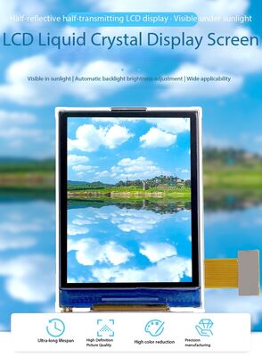 2.2 Inch Transflective TFT Display with 240(RGB)x320 Resolution and MCU 16bit Interface Sunlight Readable TFT