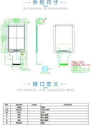 3.5 Inch IPS TFT Color Display with MIPI 2L Interface and ILI9488 IC Featuring 6 CHIP-WHITE Backlight for Industrial TFT LCD Display Module Applications