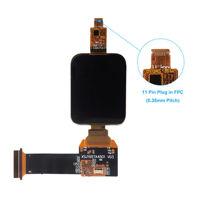 1.65 Inch AMOLED Display Module,  368X448 Resolution,  QSPI Interface IC RM69090 Driving