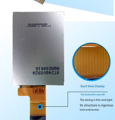 2.4 Inch IPS TFT Color Display with 240x320 Resolution, MIPI 2Lane Interface, 250nits Brightness and 6 CHIP-WHITE LEDS TFT LCD Screen